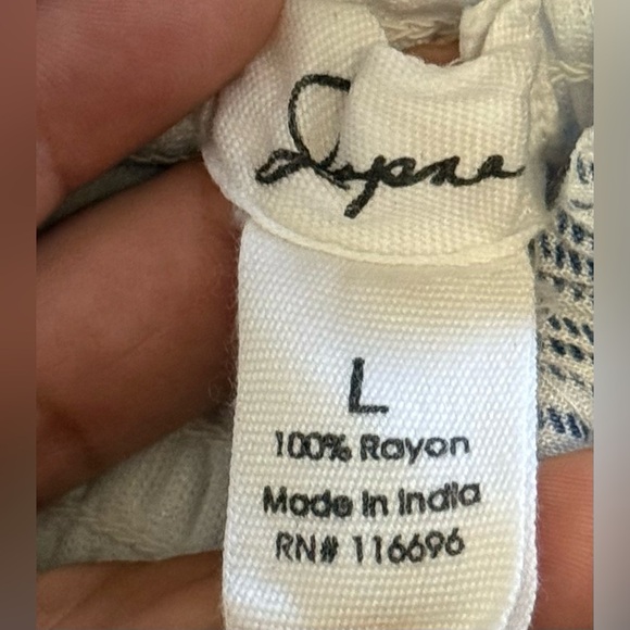 Japna Sky Blue Striped Jumpsuit with Navy Accents - Picture 9 of 10